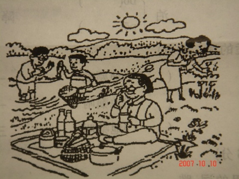小学一年级看图写话:郊外秋游